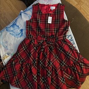 The Children's Place Red Plaid Kids Dress holiday Christmas